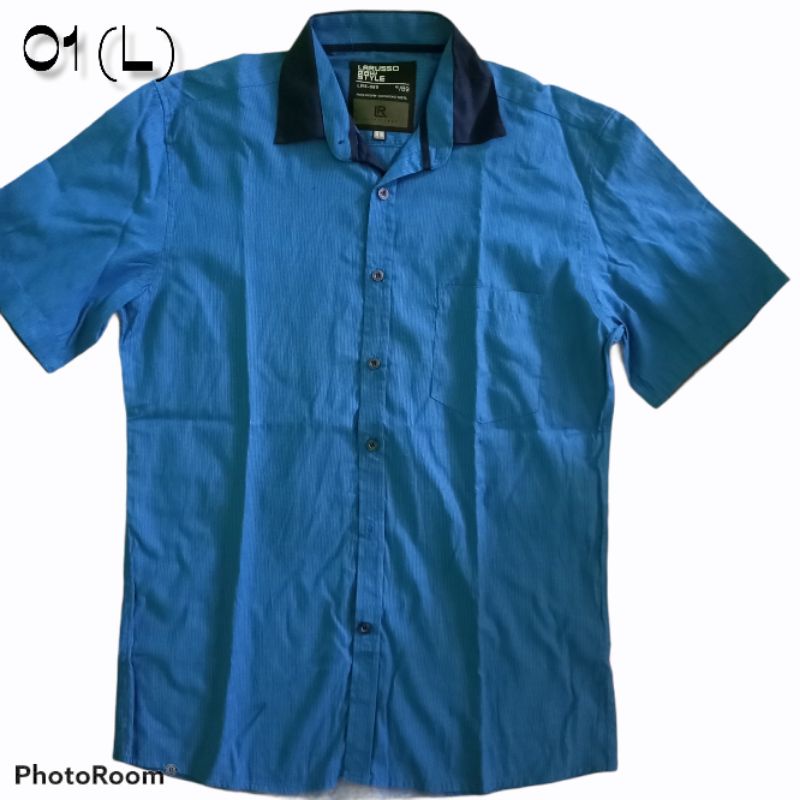 kemeja larusso raw style lrs-089 outfitters lengan pendek ukuran L XL