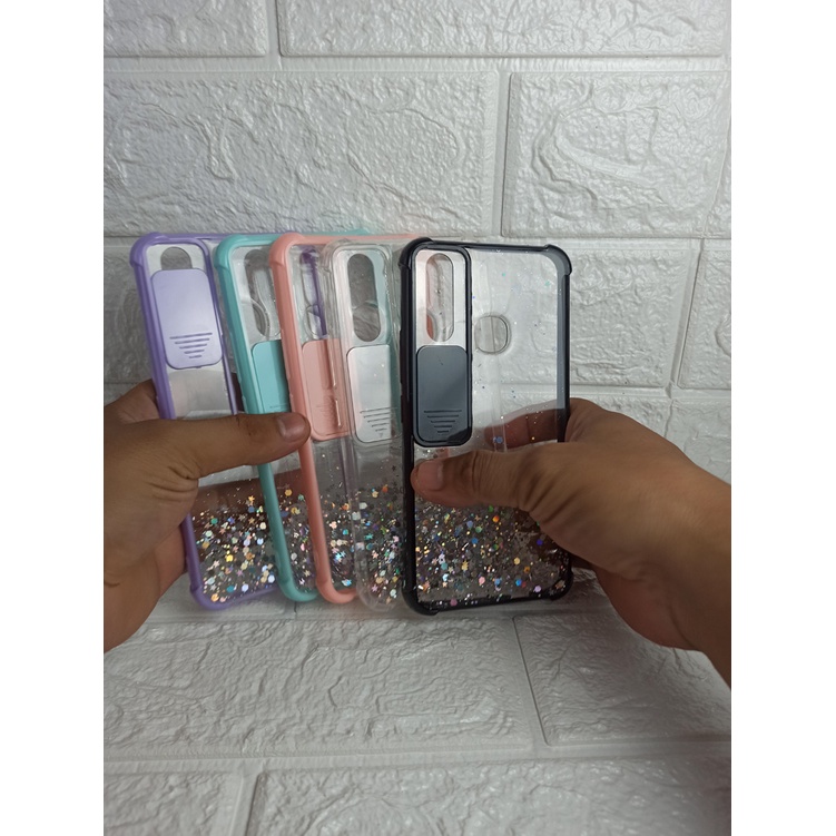 VIVO Y12/Y15/Y17/Y20/Y20i/Y51 2020 GLITTER CASE SLIDE KAMERA PROTECTION/Case Bling-Bling/Anti Crack