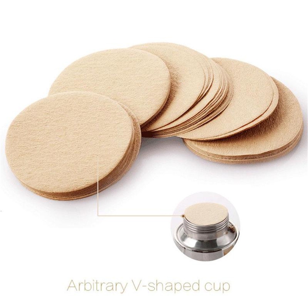 100pcs Kertas Filter Drip Kopi Bentuk Bulat