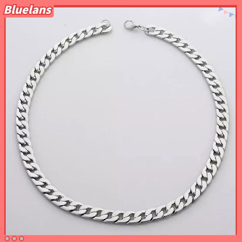 Bluelans Men Fashion Twist Oblate Wide Chain Necklace Gift Jewelry Accessories Club