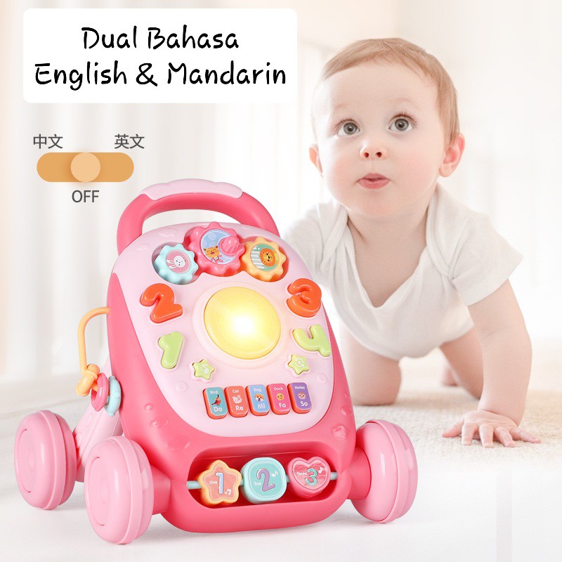 [Js18](6809)Mainan Anak Baby Walker Mini Lengkap Music Piano Drum Edukasi Multifungsi