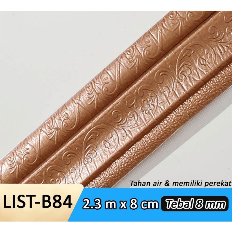 Wallpaper List Foam 3D Sticker-Batik Cklat Lbar 8cm