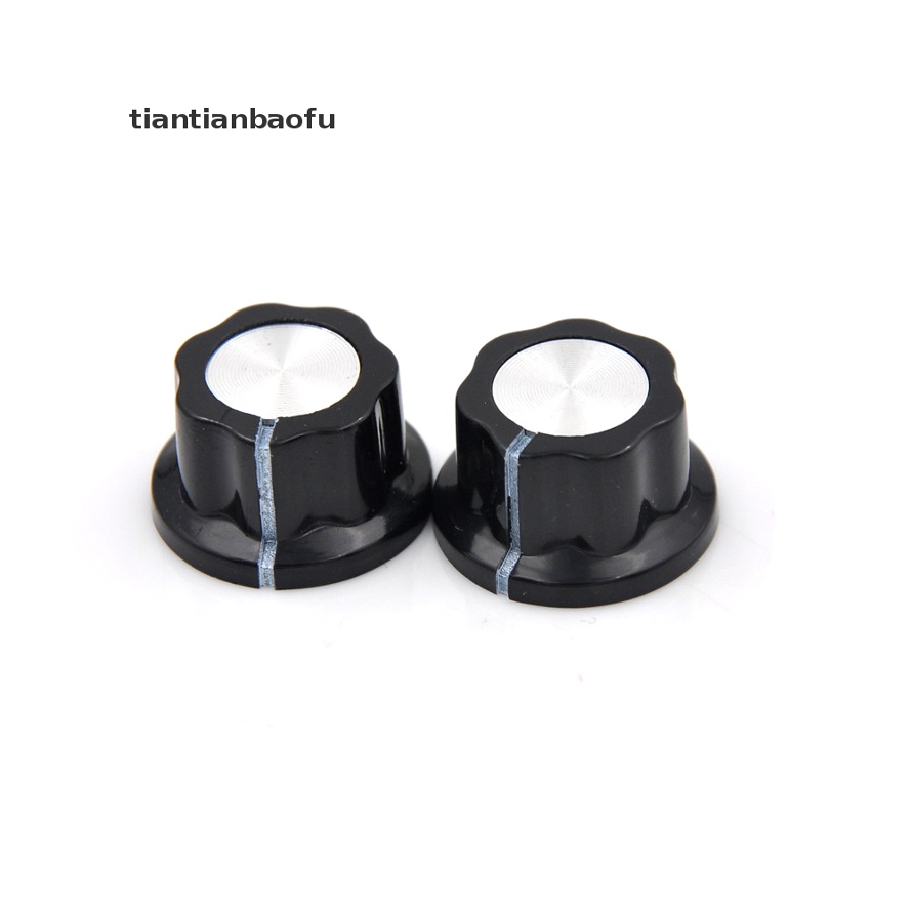 [tiantianbaofu] 10 Pcs Potentiometer Knob Rotary Control Turning Bakelite Knob Hole Dia 6mm Boutique