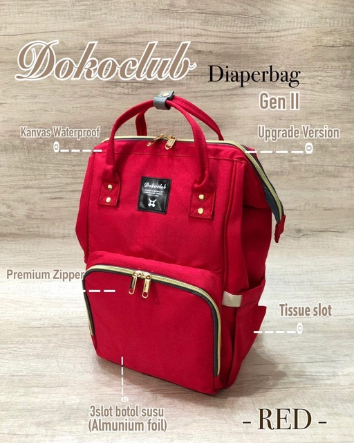 Tas ANELLO diaper Bag GEN 3 POLOS UPGRADE BOTOL SUSU