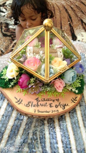 Ready Stock - Lpt 24 - Ringbearer Terarium Wedding Ringbox / Hantaran Ring Box Lamaran Seserahan