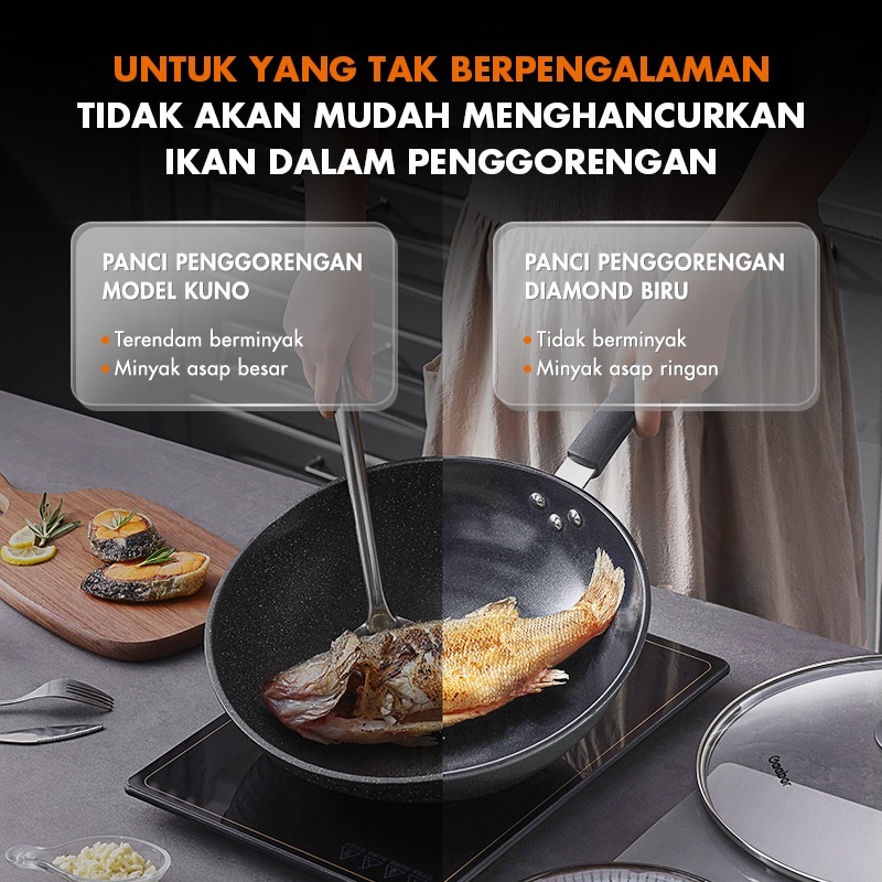 Gaabor Panci Penggorengan Wok Anti Lengket GW-A32A01 Non-Stick