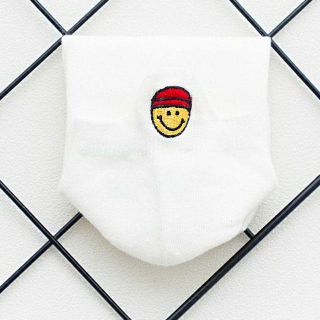 KAOS KAKI PENDEK WANITA KAOS KAKI WANITA ELMO  KAOS KAKI KAWAII LOW CUT SOCKS.-Putih