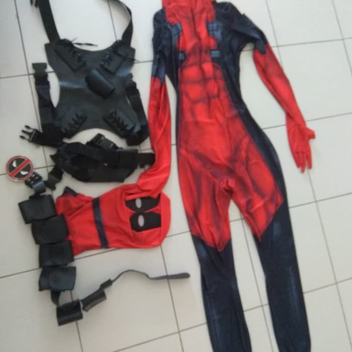 halloween cosplay deadpool costume dewasa kostum superhero zentaisuit