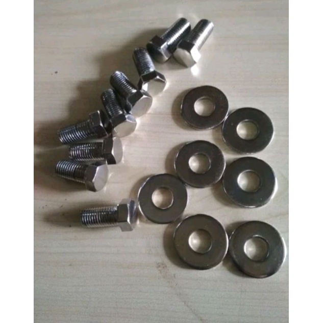 Baut & ring shock depan honda win 100 crome