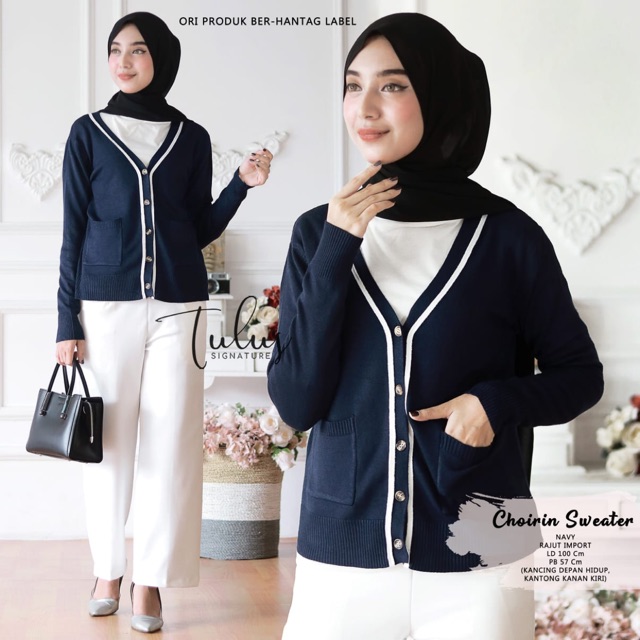 SWEATER RAJUT CARDIGAN JAKET KNIT OUTER CHOIRIN