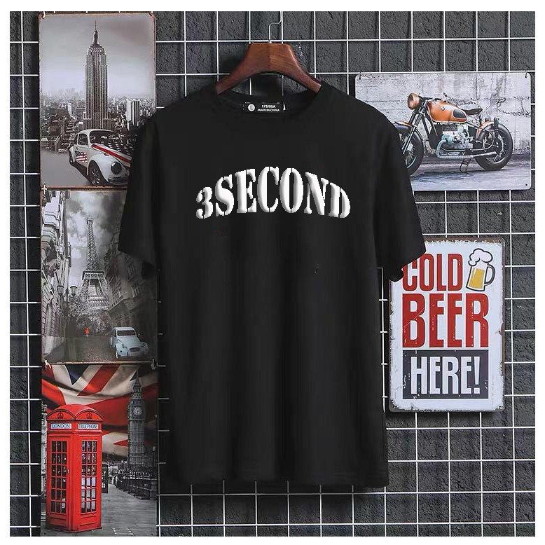 kaos 3second katun unisex XS-XXL