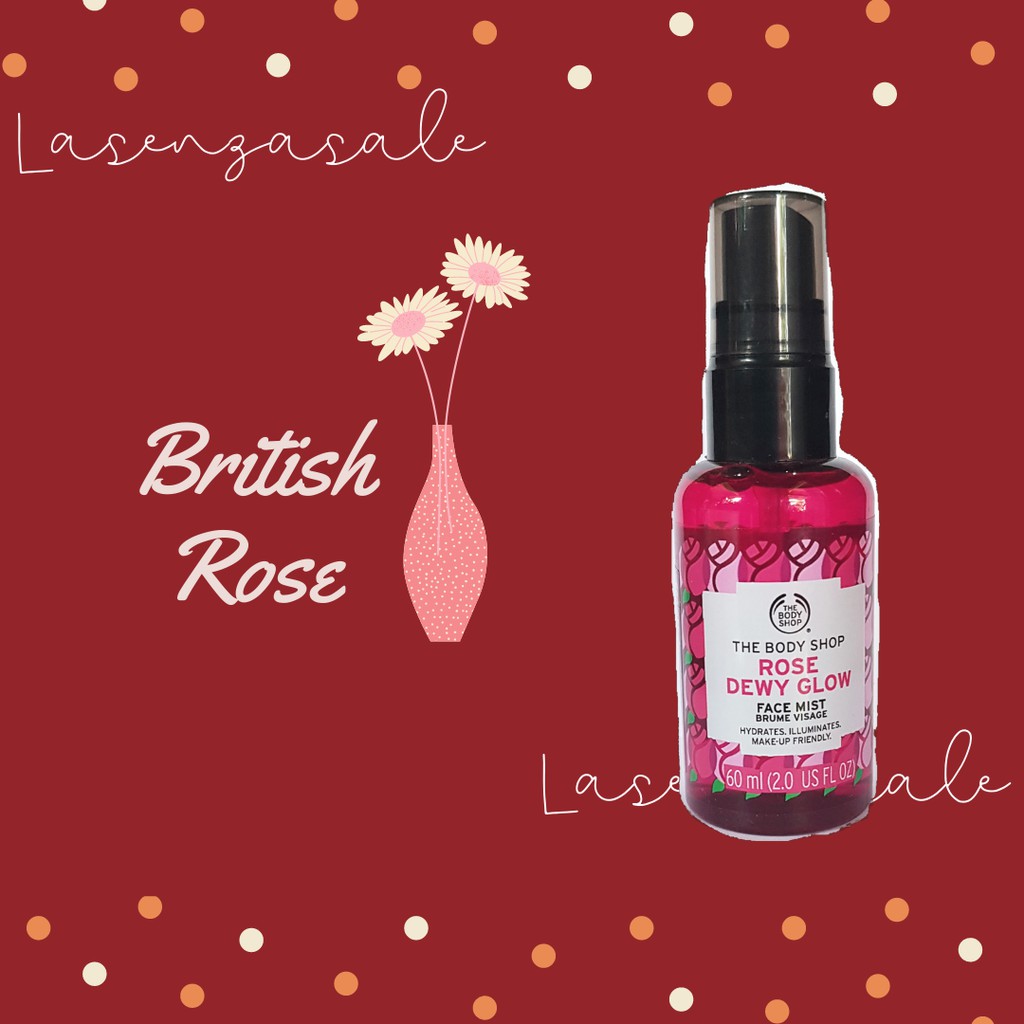 TBS The Body Shop ORIGINAL 100 Rose Dewy Glow Face Mist Shopee