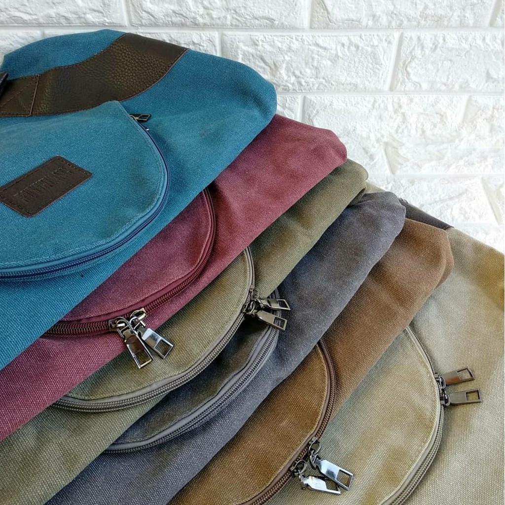 Tas Wanita Selempang Kanvas Kapasitas Besar Tas ShoulderBag Simple Casual Terbaru -TW1844
