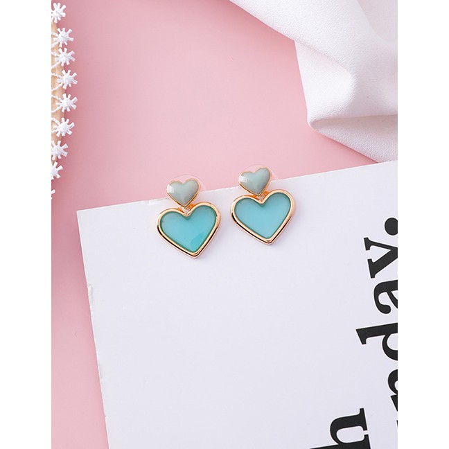 LRC Anting Tusuk  Fashion (love) 925 Silver Needle Drip Transparent Earrings F4872X