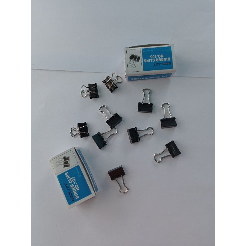 

Klip Kertas Clips Binder warna hitam Ukuran besar kecil