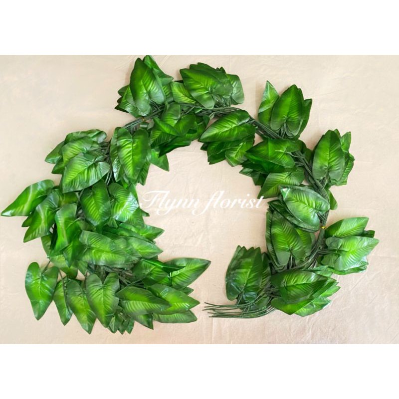 Daun Rambat Sirih (lusinan) Daun Artificial / Daun Dekorasi / Daun Plastik / Daun Pernikahan