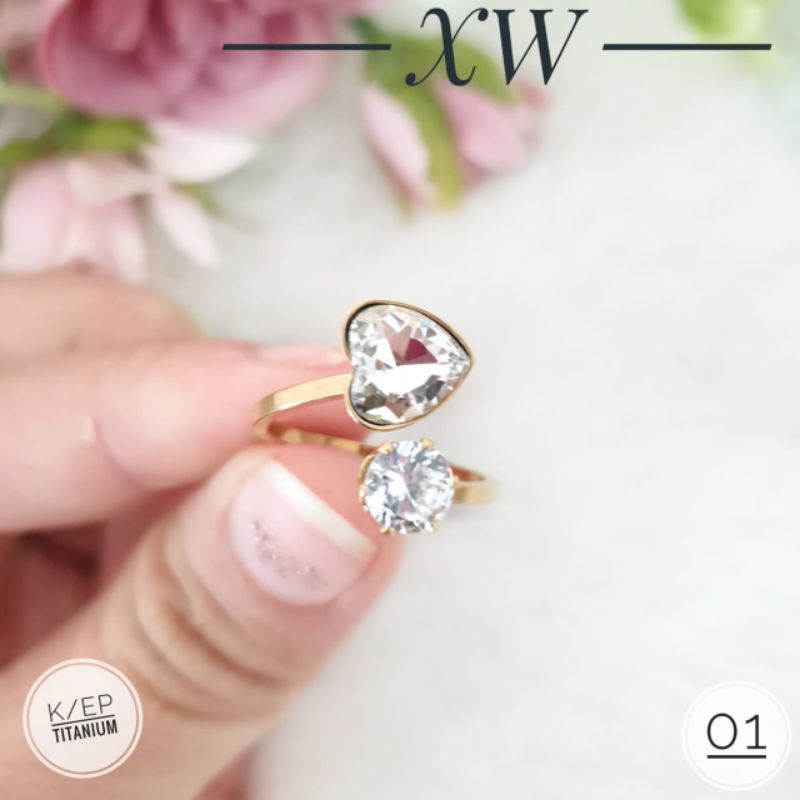 Cincin Titanium Love Gold (Ready UKURAN JUMBO) CK11004