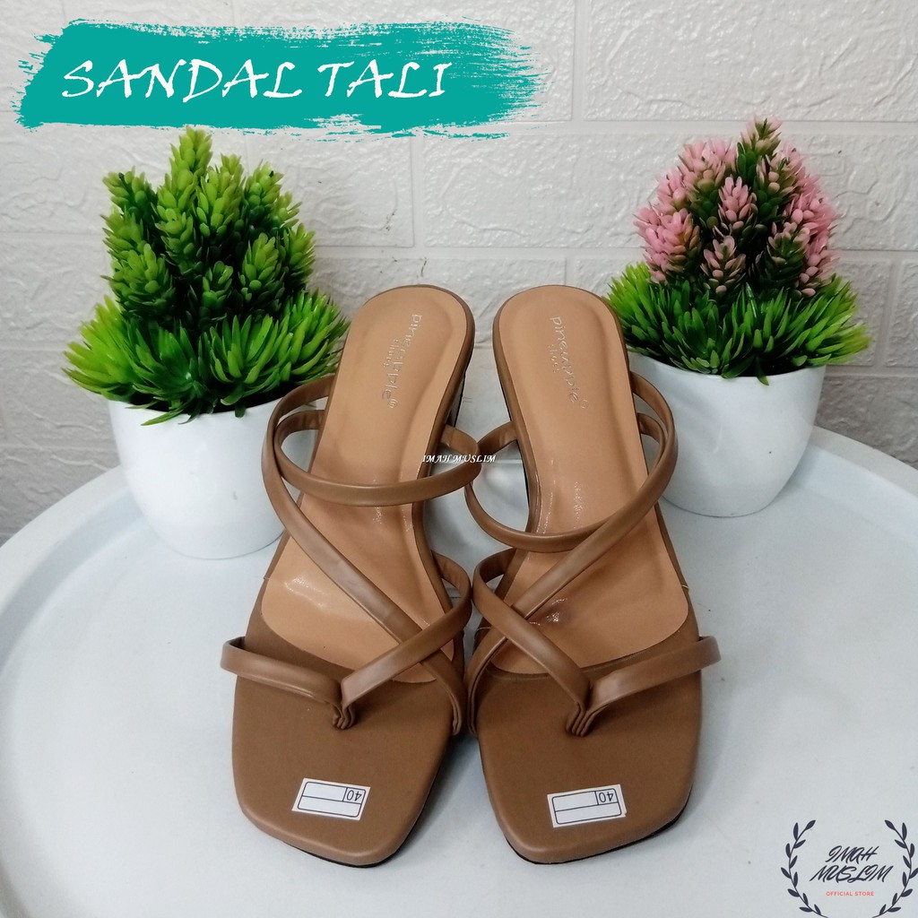 SENDAL WANITA SANDAL PINEAPPLE ORI JEPIT TALI HEELS STYLISH BISA COD