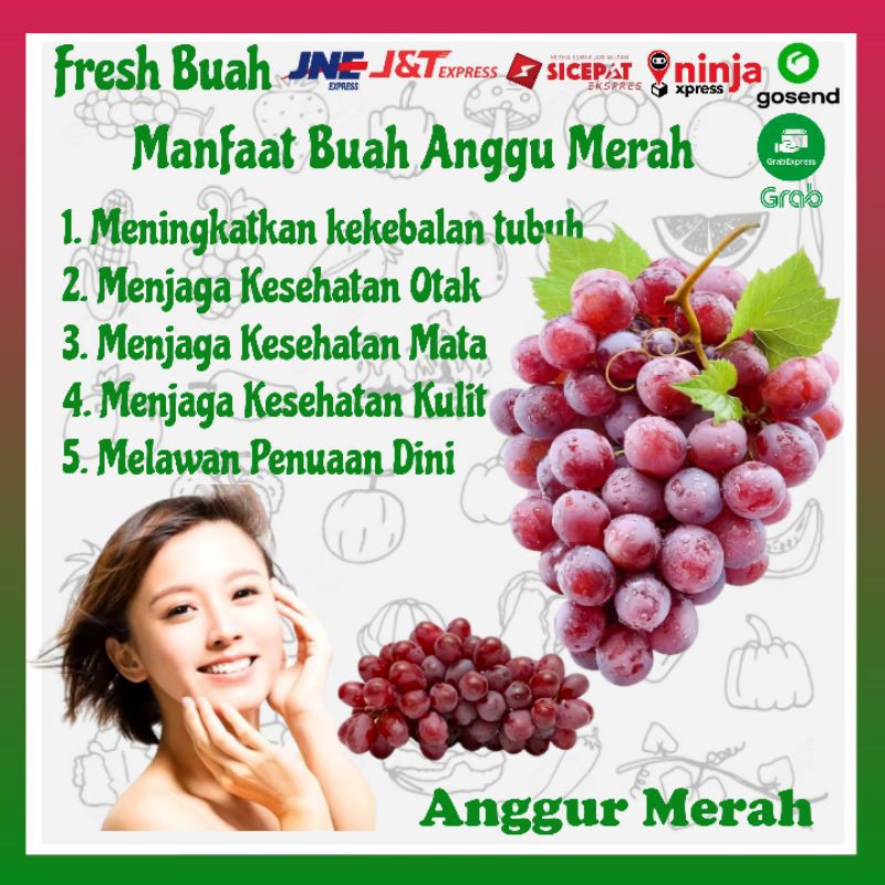 

BUAH ANGGUR MERAH SEGAR MANIS 1Kg ANGGUR MERAH SEGAR BUAH ANGGUR BUAH SEGAR BUAH BUAHAN