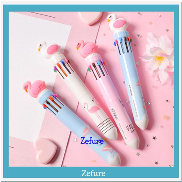 

10 in 1 Pulpen gel flamingo