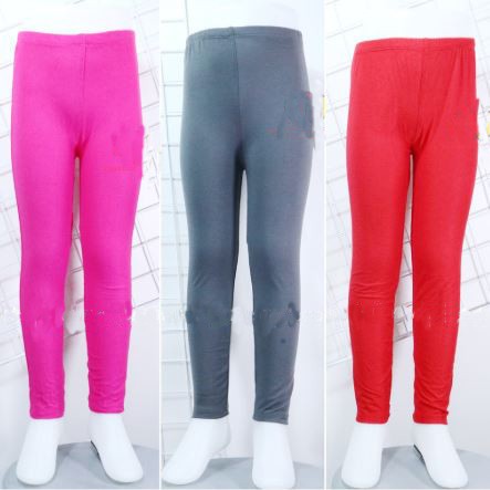 Legging Polos 5-7 Tahun / Celana Anak Panjang Perempuan Leging Kaos Ketat Cewek Pants Murah Adem