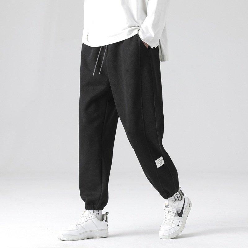 Celana Pria Pria Kasual Baju Celana    2022  Lurus Pergelangan Kaki Terikat Olahraga Kaki Lebar Kasu