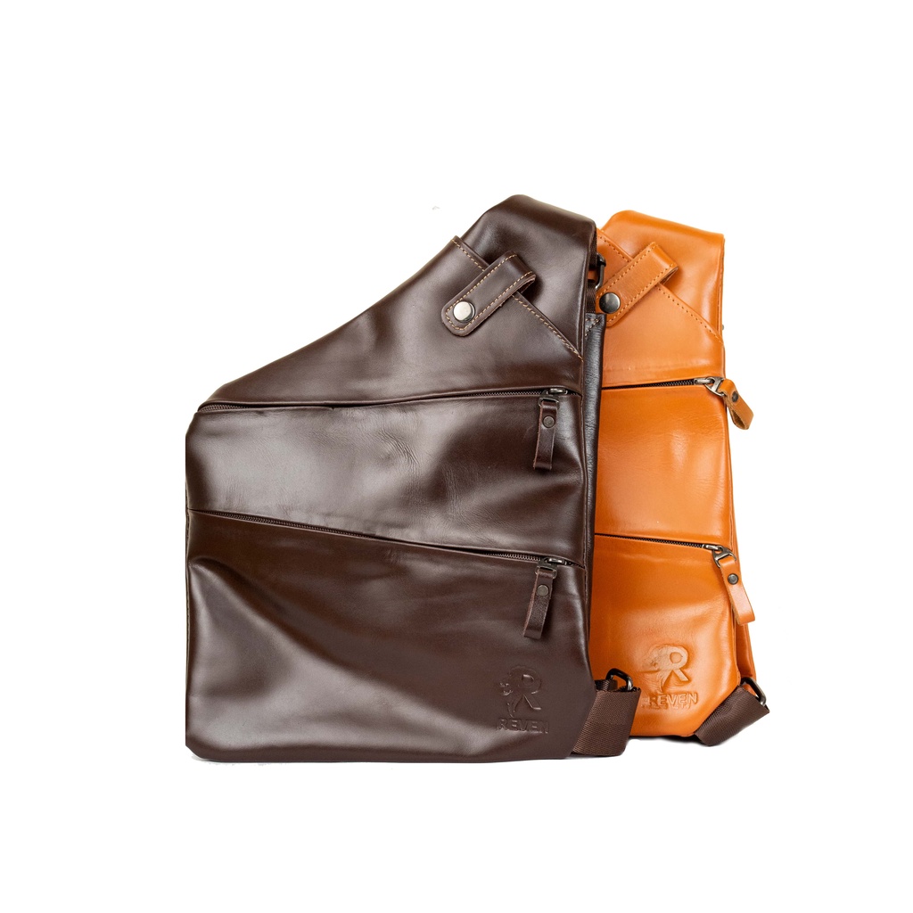 REVEN LEATHER Waistbag Pria / Waist bag Kulit Voyager Waist Bag