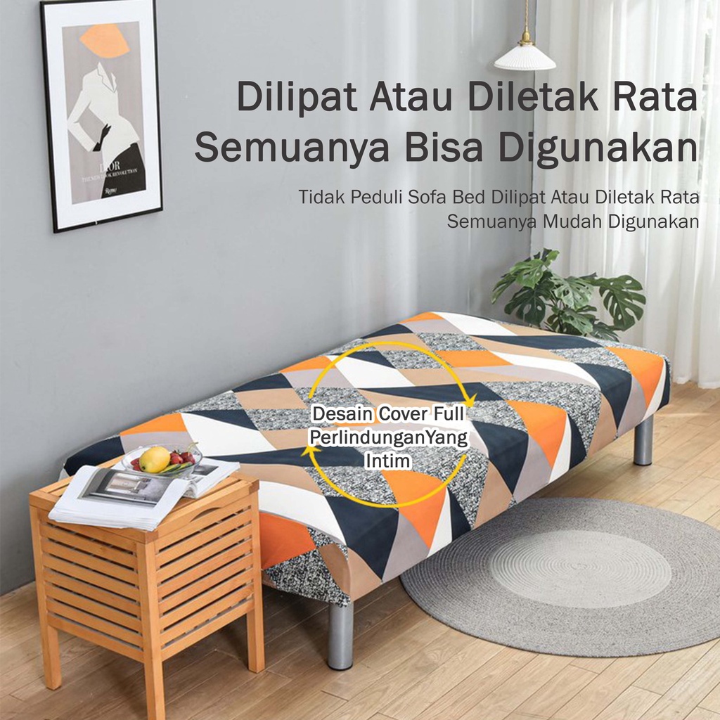 Cover Sofa Bed Sarung Sofa Bed Penutup Sofa Elastic Elastis Pattern Modern Menarik