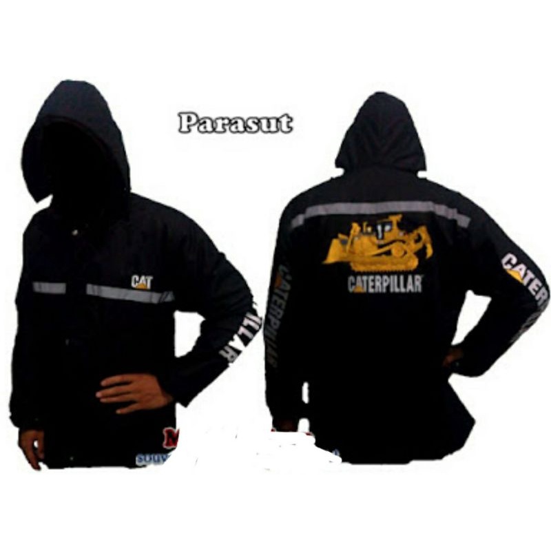 JAKET PARASUT DOZER CATERPILLAR ALAT BERAT (BORDIR TERMURAH)