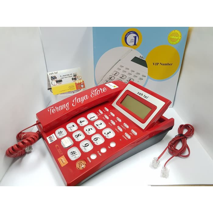 

Telepon Kabel Sahitel S57 Pesawat Telepon Rumah Sahitel S-57(Merah)