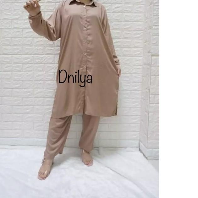 Ω SETCEL LONG TUNIK POLOS JUMBO/LONG TUNIK TERBARU/FASHION WANITA//DNILYA ➧