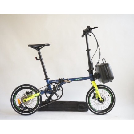 Kargo Sepeda Lipat Evergreen Maximus 16 Gen 2 Chromoly Hidrolik Brake SNI-Blue Yellow