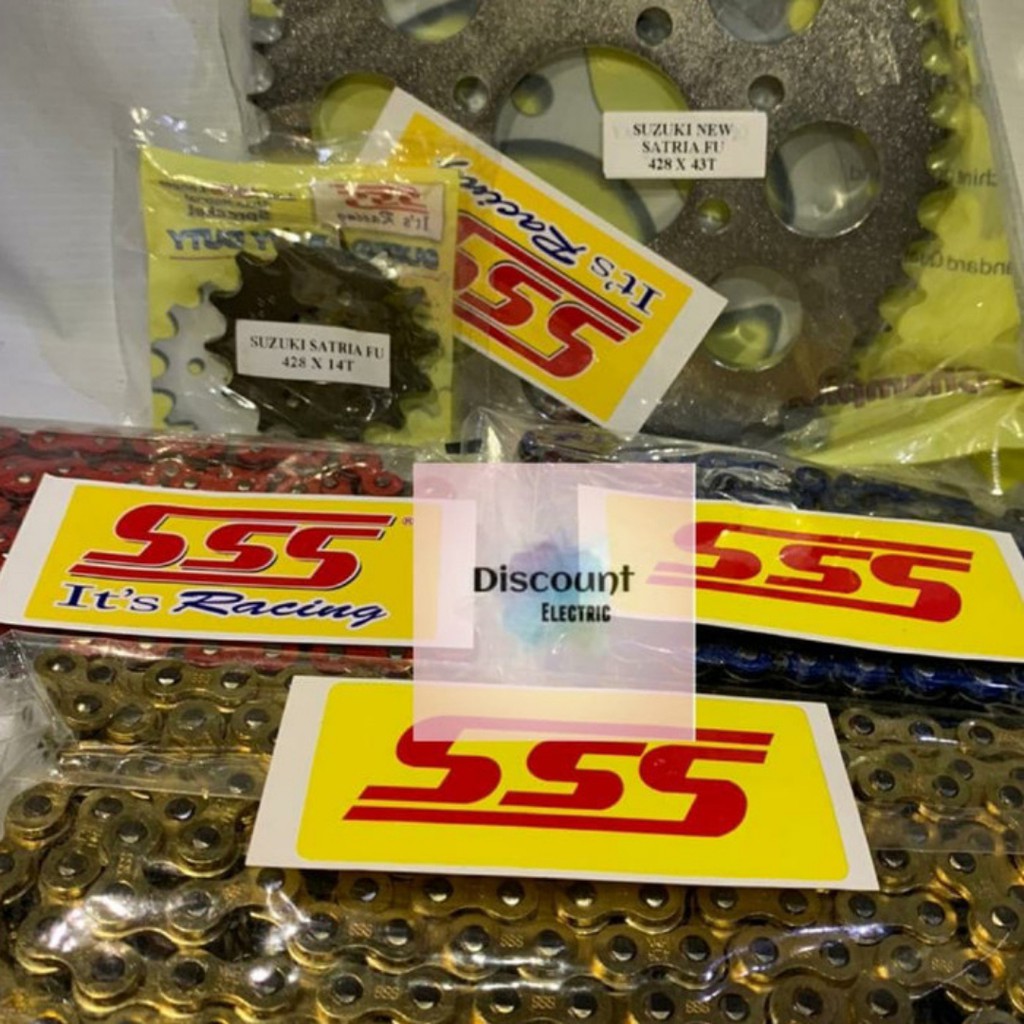 Gearset SSS 428 Rantai SSS SB Satria FU lama dan Satria Fu FI