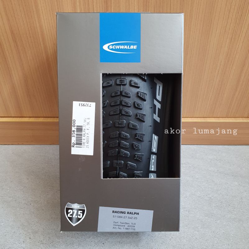 Ban luar sepeda MTB XC schwalbe racing ralph 29 x 2.25 / 27.5 x 2.25 performance TLR ADDIX
