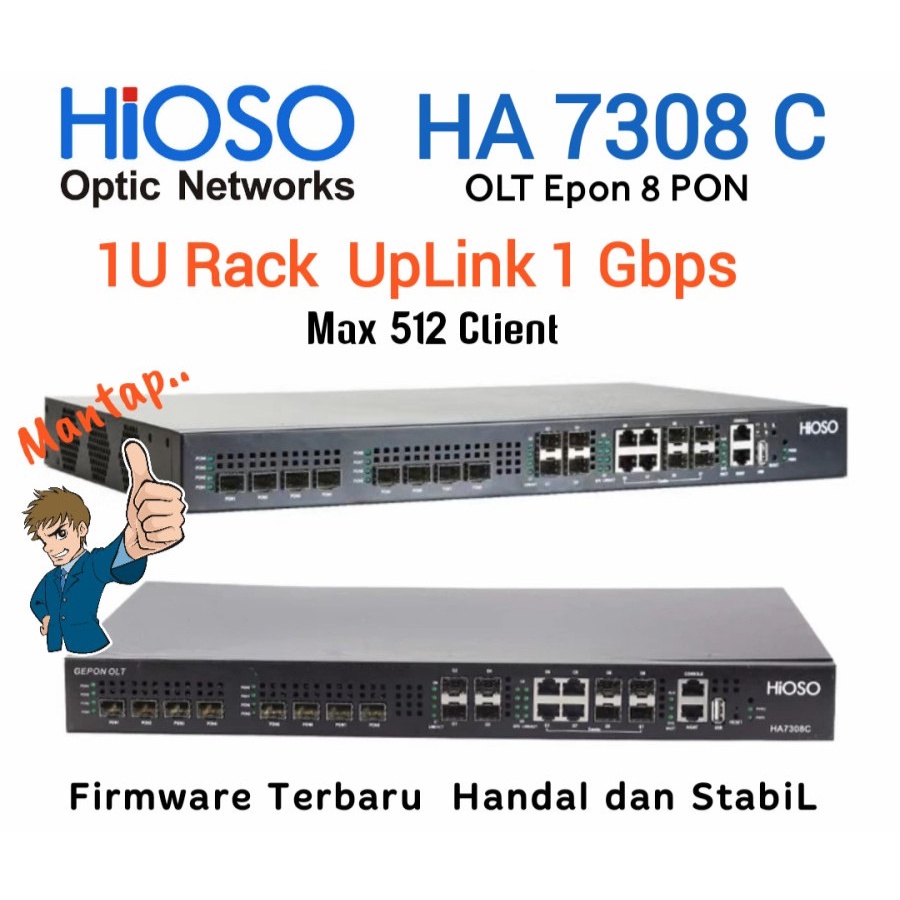 OLT EPON HIOSO HA7308C 8P PON