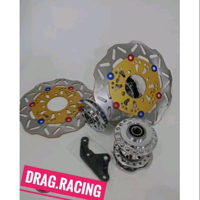 Set tromol becak ninja r. Ninja rr. Ninja 150 . Cakram depan n belakang  siap pakai tromol bhn baja