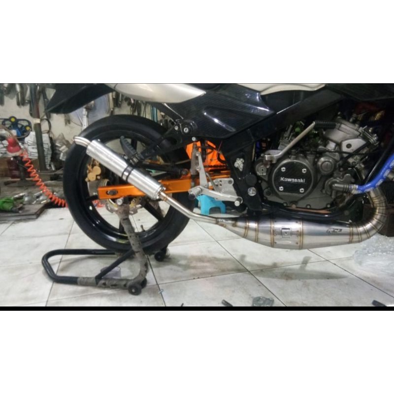 KNALPOT RACING RC3 NINJA 150 R & RR TIPE C PERUT 40 + SILENCER CB ORIGINAL RC3