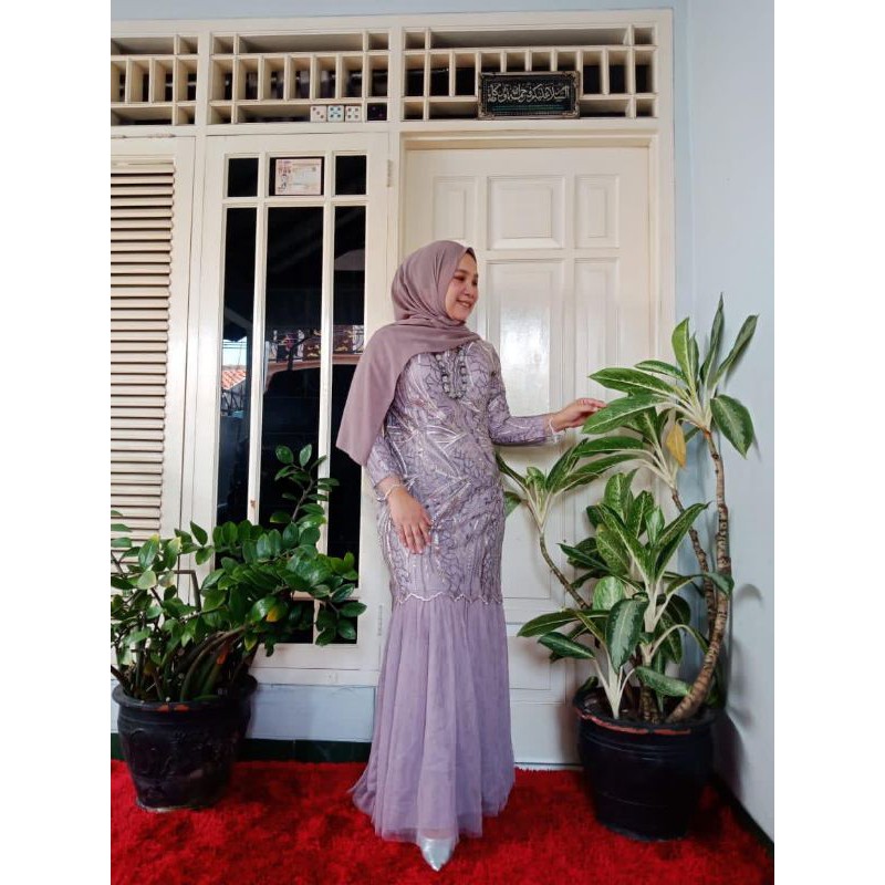 Gamis Tille Kombinasi Tutu Dress Pesta Original Lorama Kebaya