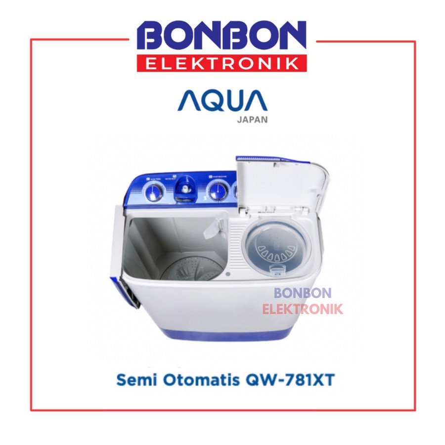 AQUA Mesin Cuci 2 Tabung QW-781XT / QW 781 XT / QW781XT