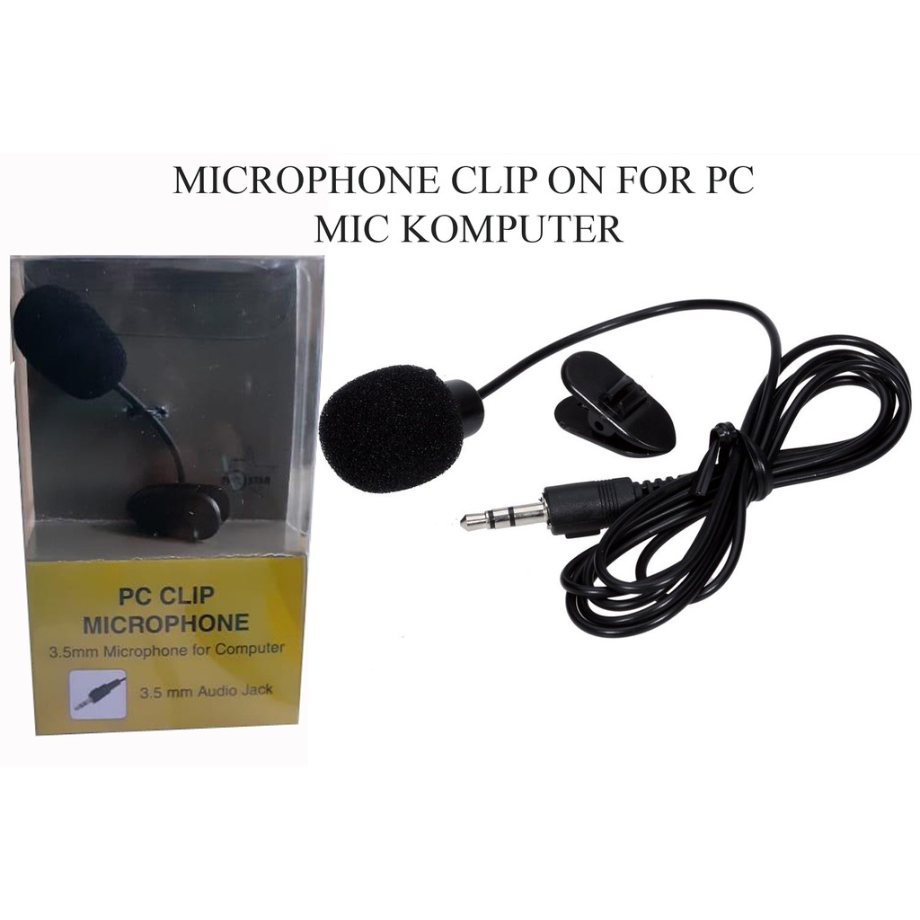 MICROPHONE CLIP ON FOR PC / MIC KOMPUTER