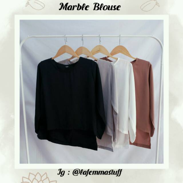 Marble Blouse/Blouse Wanita/Blouse casual/Blouse Murah/Blouse Kerja/Casual Style/Fashion Cewek