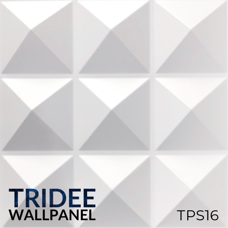 TRIDEE WALLPANEL 30x30 CM | WALLPAPER DINDING DEKORASI | WALL PANEL 3D DINDING PVC-TPS16 - PYRAMID 30