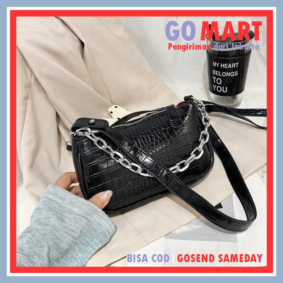 Tas Selempang Fashion Wanita Croco Kekinian Mini 3 Tali Model Terbaru - Shoulder Bag Wanita Import Terbaru - Tas Batam Import - Tas Fashion Kekinian SL46