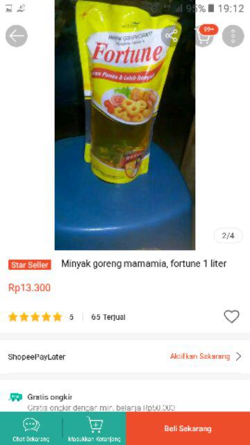 Minyak Goreng Sovia, Mamamia, Fortune 1 Liter