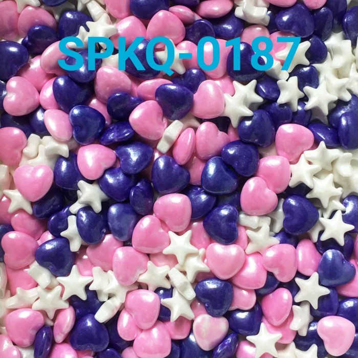 

SPKQ-0187 SPRINKLES SPRINKLE SPRINGKEL 250GR 1HATI BINTANG UNGU PINK HEMAT