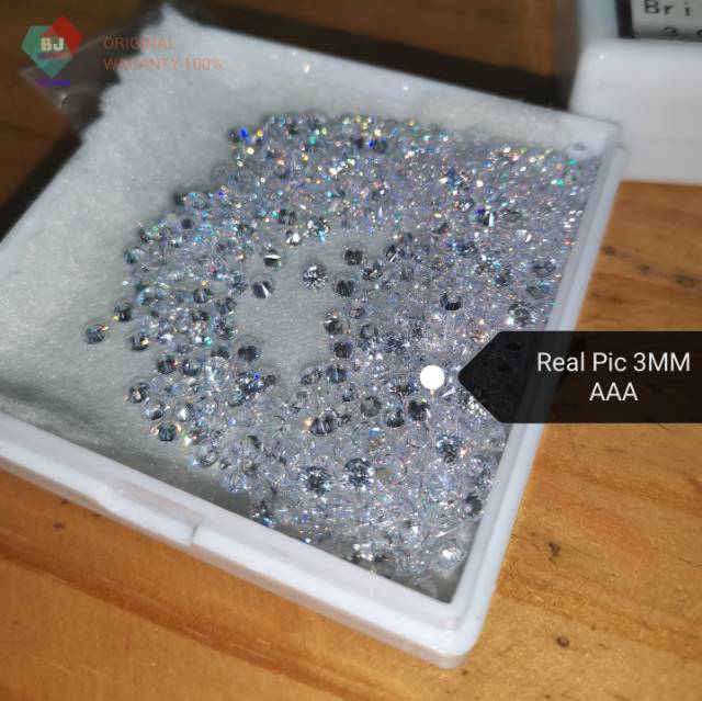 A3 + Quality Cubic Zirconia 3.0 Mm - 6.0 Mm Original AAA Quality Pack Heart &amp; Arrow