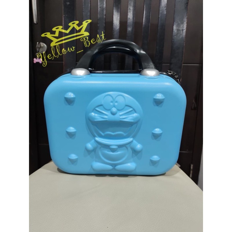 Koper 14inch / Doraemon / Biru / Koper Kosmetik / Koper Unik