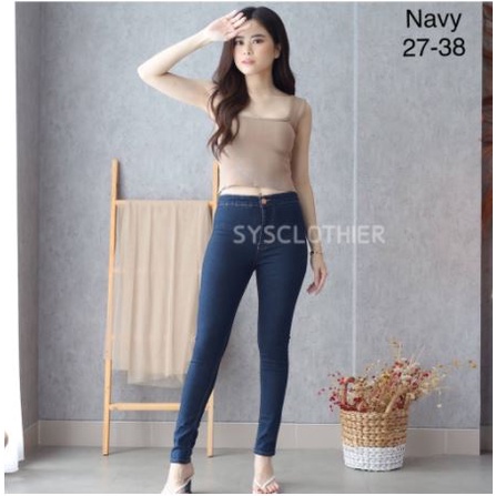 CELANA JEANS WANITA HW JAYDEN RIPPED SERIES READY 4WARNA