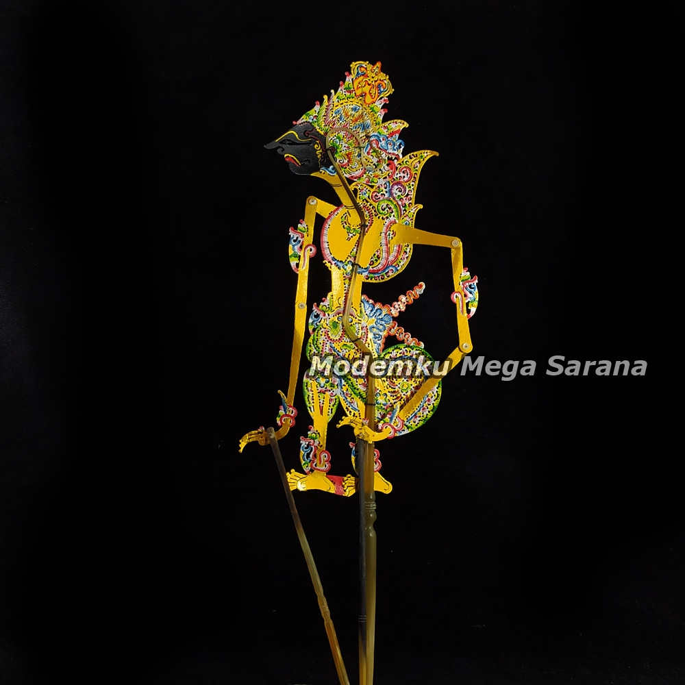 Wayang Kulit Kidangan Super Halus Wayang Prabu Kresna Kresno - Emas