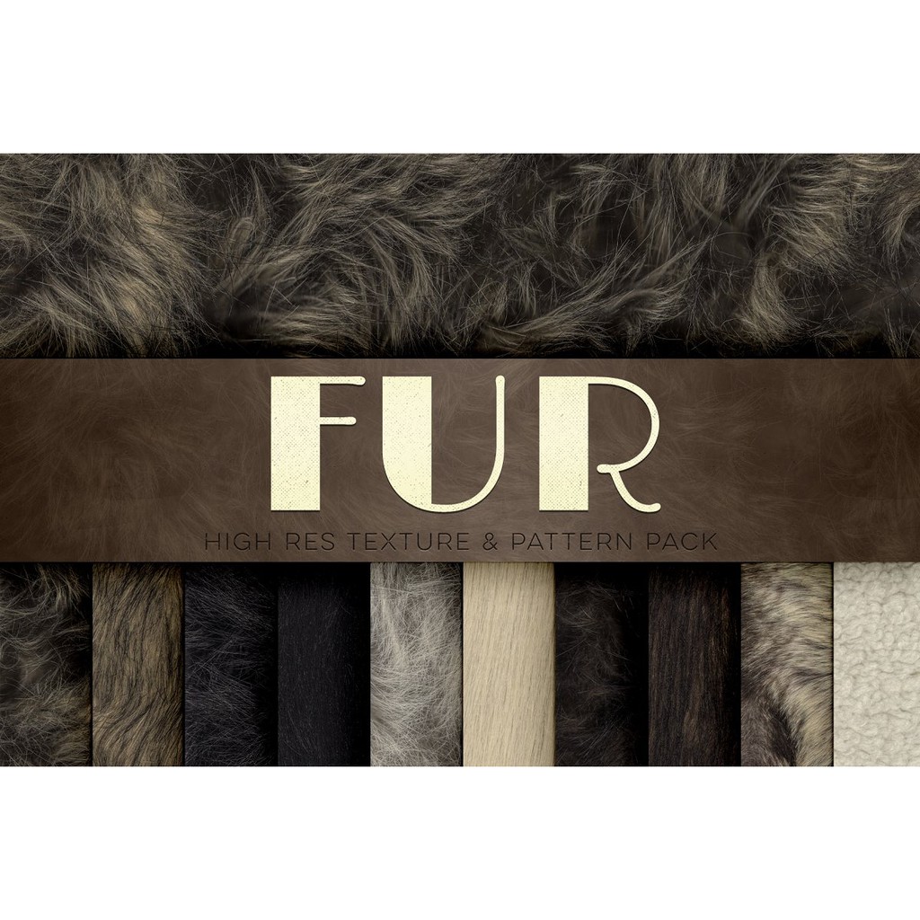 Fur Texture Pattern Pack - Photoshop &amp; Illustrator